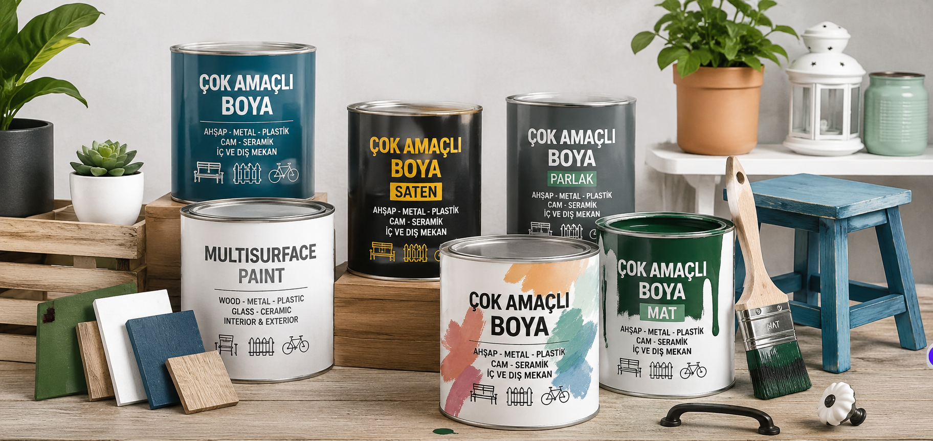 Dekoratif ve pratik boya ürünleri