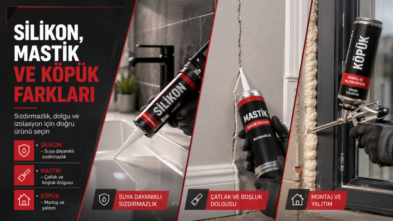 Silikon, Mastik ve Köpük Farkları Nelerdir?