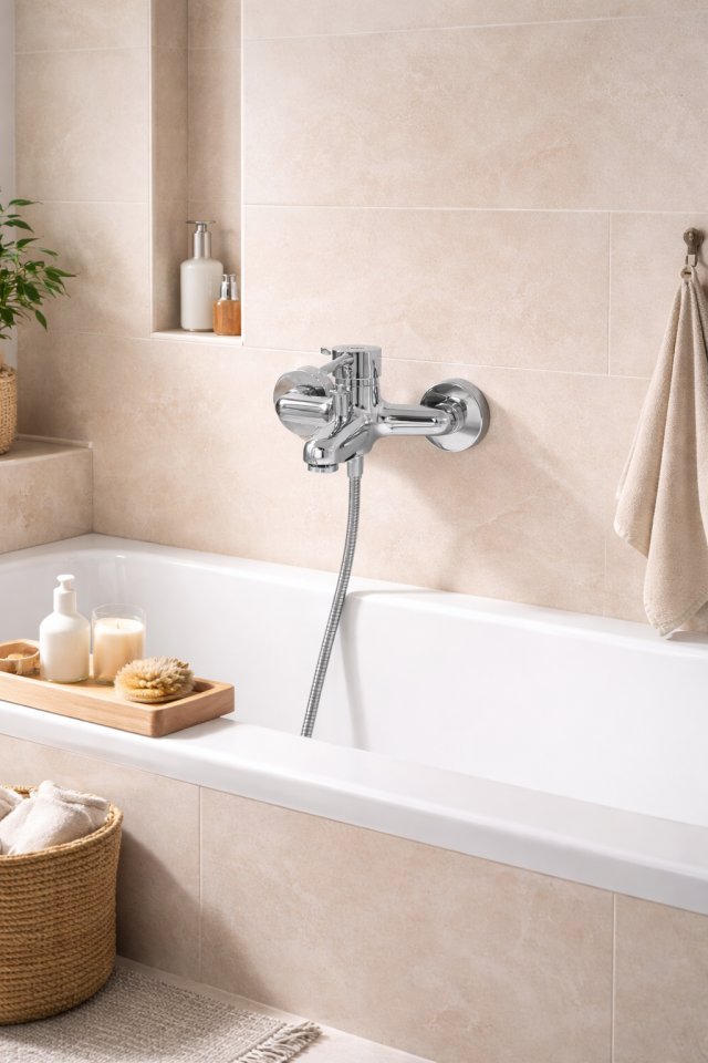 Akar Mars Serisi Mix Banyo Bataryası Pirinç Kol