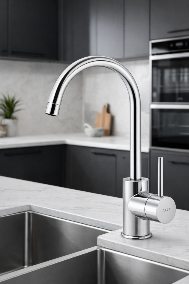 Mix Eviye Bataryası - Venüs Serisi Pirinç Kol ( Baston Borulu )