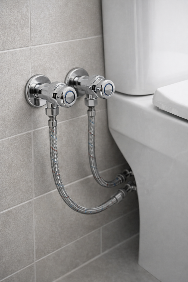 Akar 1/2'' - 3/8'' Pirinç Volan Ara Musluk