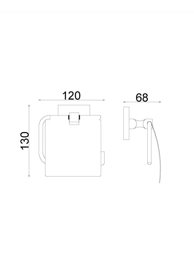 Kumru Kapaklı Tuvalet Kağıtlığı Krom