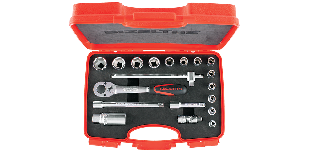 İzeltaş 3/8'' Altı Köşe Lokma Takımı 19 Parça
