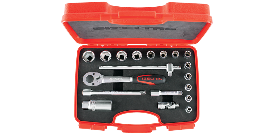 İzeltaş 3/8'' Altı Köşe Lokma Takımı 19 Parça
