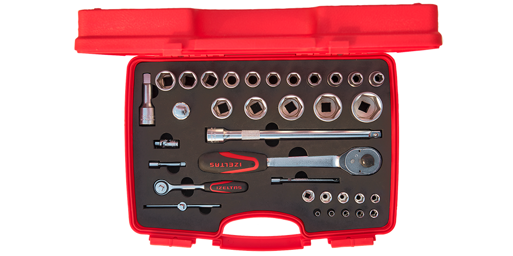 1/4'' - 1/2'' ALTI KÖŞE LOKMA ANAHTAR TAKIMI 35 PARÇA