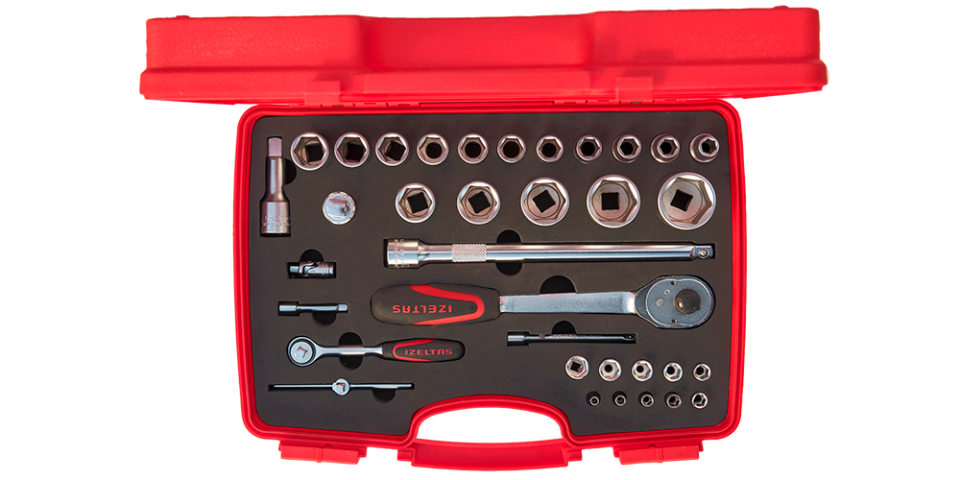 1/4'' - 1/2'' ALTI KÖŞE LOKMA ANAHTAR TAKIMI 35 PARÇA