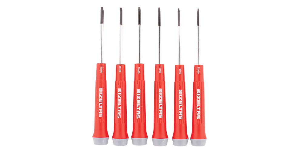 İzeltaş Elektronikçi Tip Klemens Torx Uçlu Tornavida Takımı 6 Parça