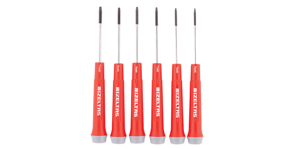 İzeltaş Elektronikçi Tip Klemens Torx Uçlu Tornavida Takımı 6 Parça