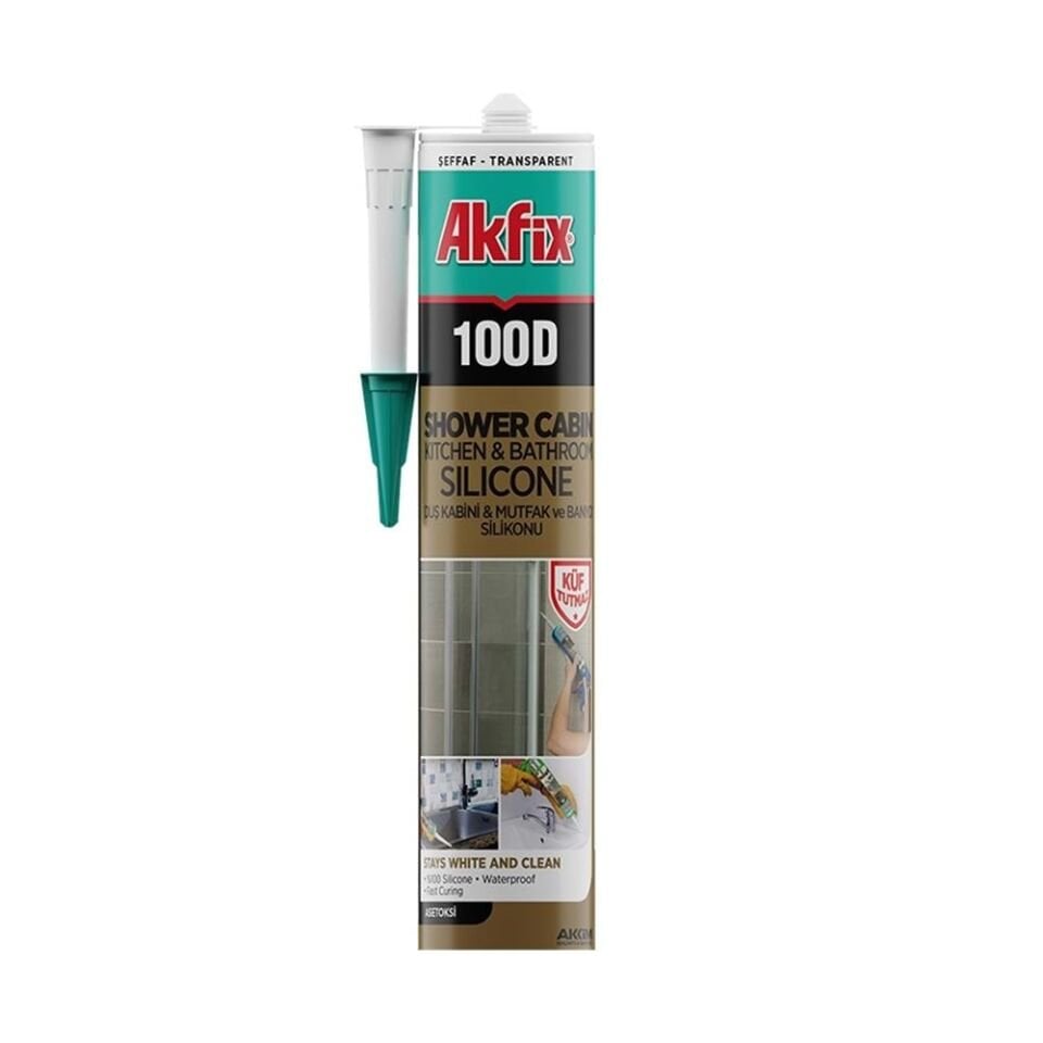 Akfix 100D Şeffaf Duşakabin Silikonu 280 ml