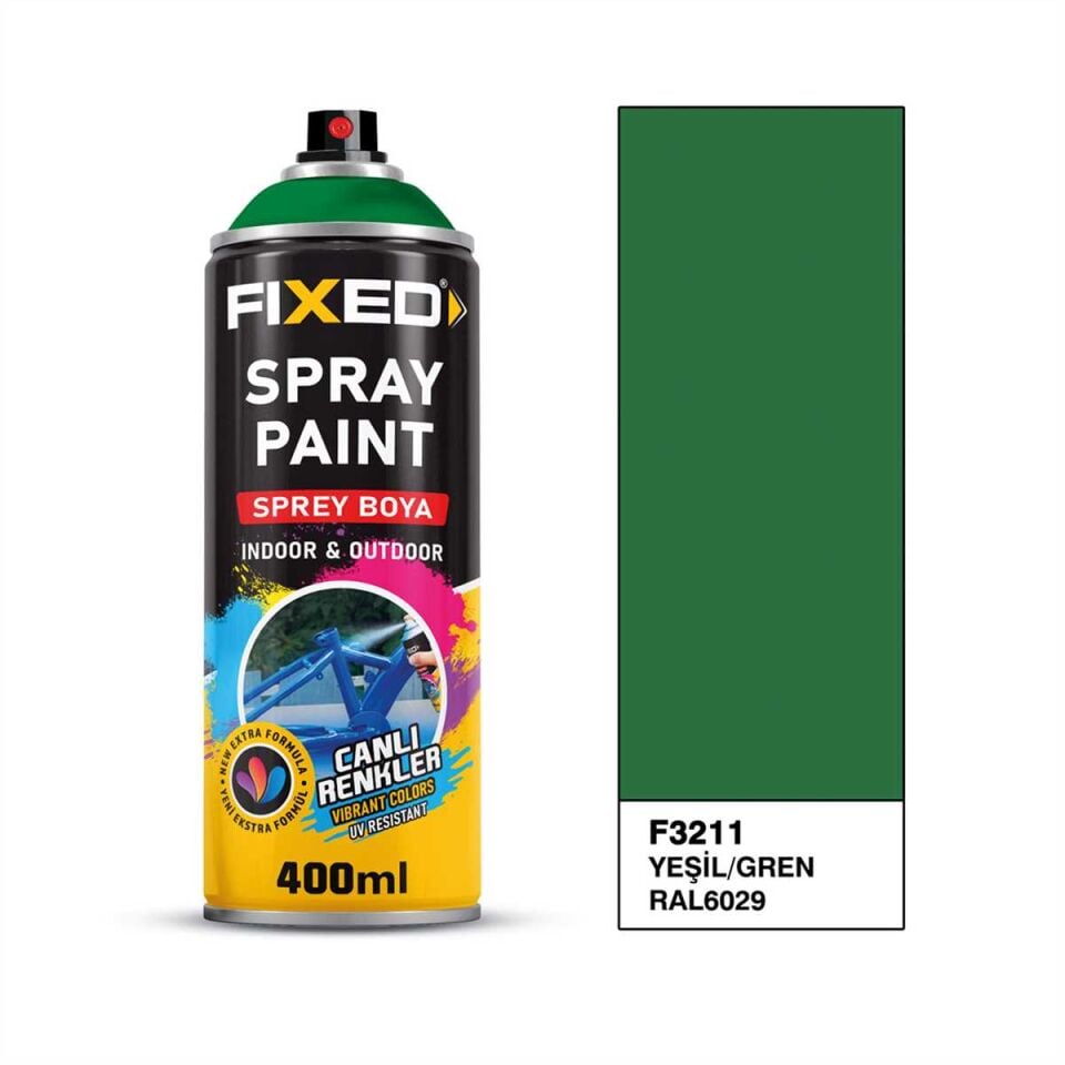 Akrilik Sprey Boya Yeşil RAL 6029 320 Gram 400 ml
