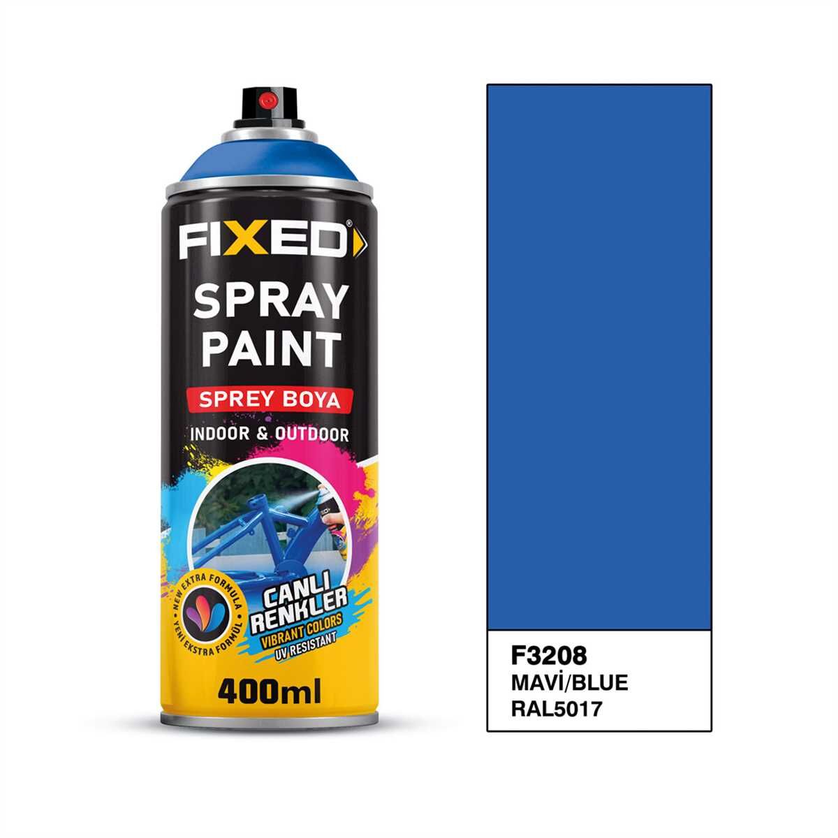 Akrilik Sprey Boya Mavi RAL 5017 320 Gram 400 ml