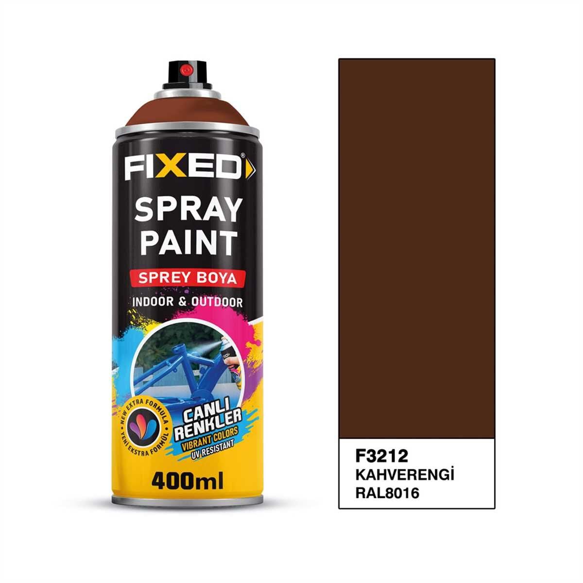 Akrilik Sprey Boya Kahverengi RAL 8016 320 Gram 400 ml