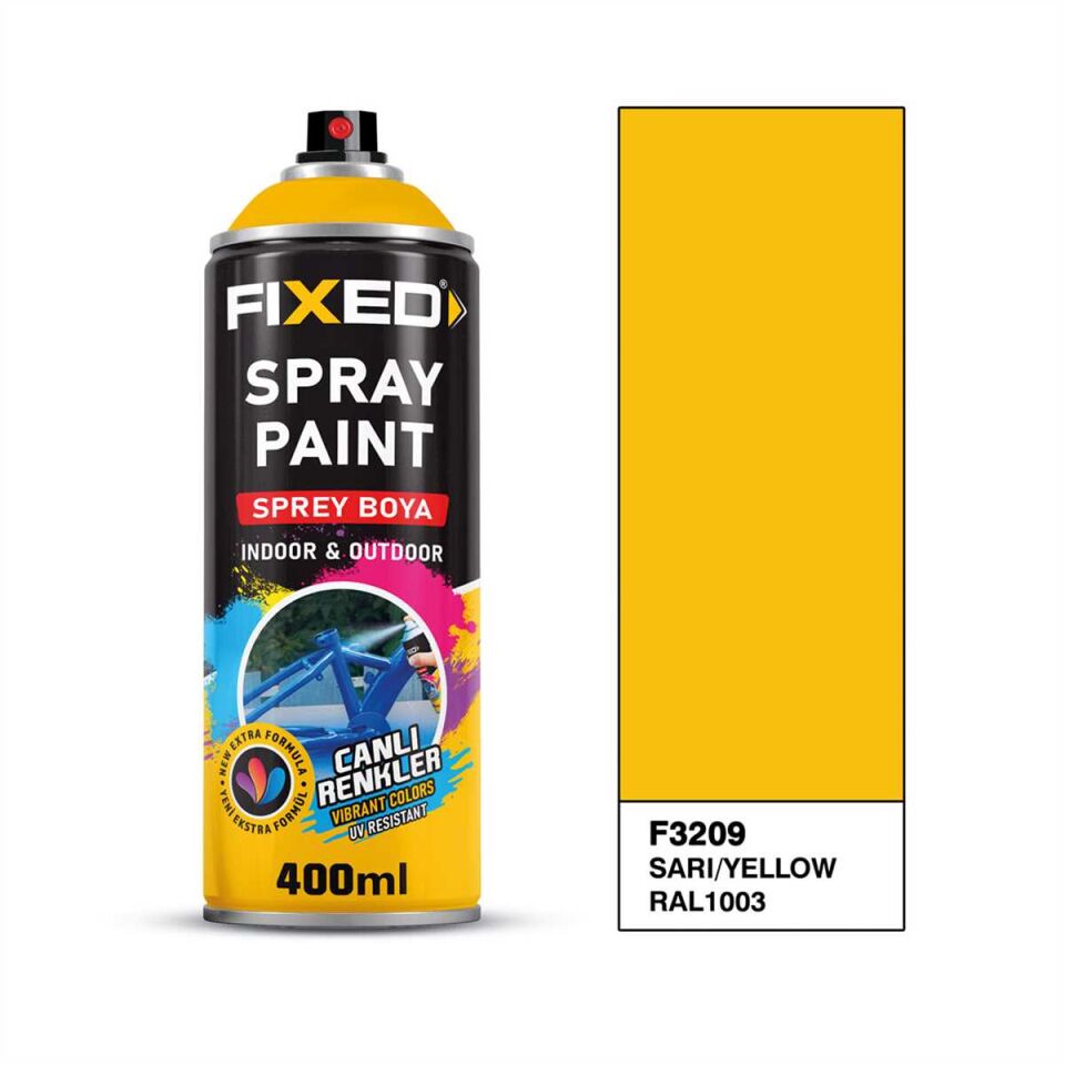 Akrilik Sprey Boya Taksi Sarı RAL 1003 320 Gram 400 ml