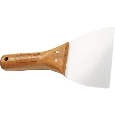 MACUN ISPATULASI AHSAP SAPLI  PASLANMAZ ÇELIK 10 CM